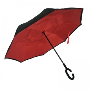 뒤집히는 거꾸로 된 스트라이크 우산 수동 개방 기능 커텀 프린팅 로고 핸즈프리 우산