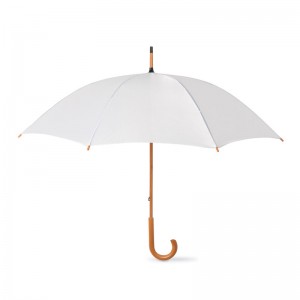 곡선 된 나무 손잡이와 높은 품질 스틱 자동 직선 우산