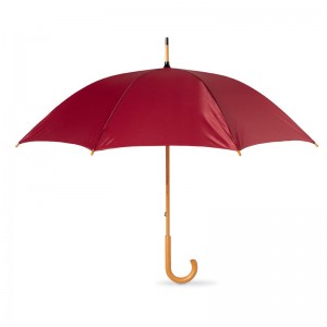 환상적인 도매 품질 23 인치 8K 나무 핸들 후크 우산