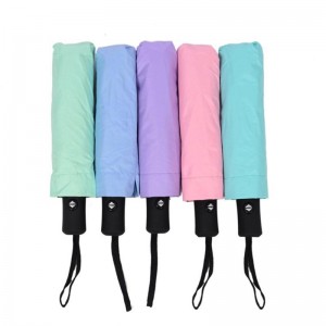 블랙 코팅 여행 우산 크기 자동 닫기 및 자동 닫기 항목 3 foldable 우산