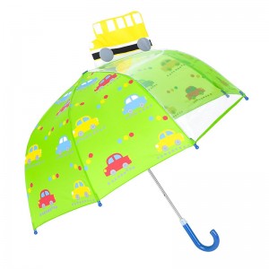 저렴 한 흰색 유리 섬유 프레임 안전 키즈 1pcel POE 우산 비가 우산