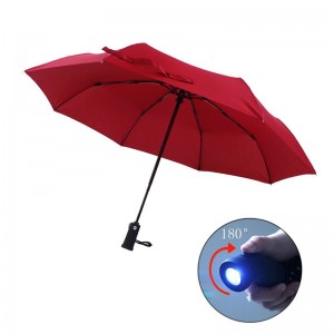 토치 핸들 우산 자동 열기 및 자동 닫기 비 우산 3 배 우산
